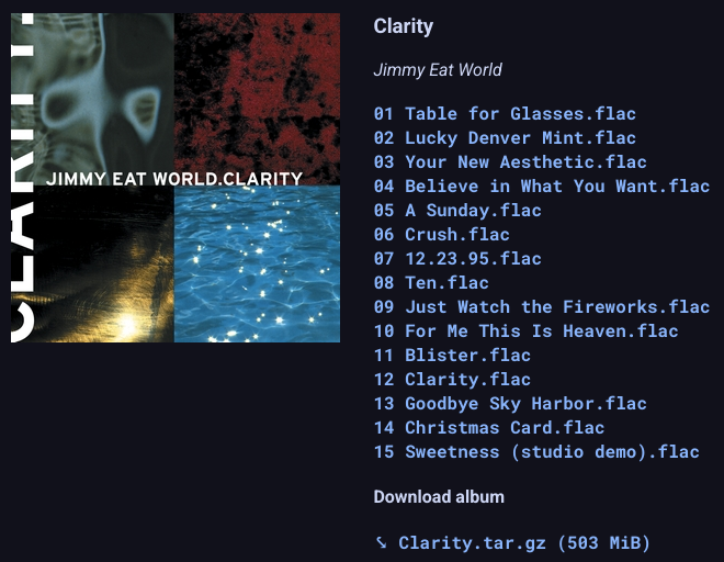 Screenshot of records
